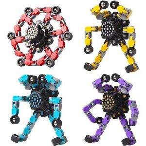 Transformable Fidget Spinners 4 Pcs for Kids and Adults Stress Relief Toys